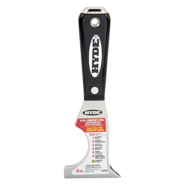 Hyde Hyde 2-1/2 in. W High Carbon Steel 6-in-1 Painter's Tool 02980 - main